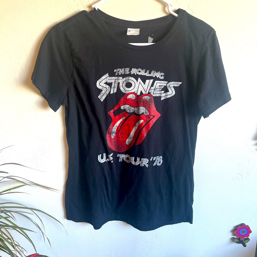 Rolling stores black tshirt US tour 76